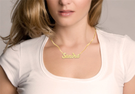 Names4ever Sandra Stijl Gouden Naamketting