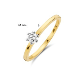 Gouden Ring Diamant 0,20 ct H SI