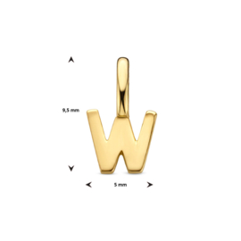 14K Geelgouden Hanger met Letter W