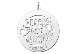 Names4ever Peace Love Music Naamhanger ZNH35