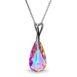 Teardrop Roze Glaskristallen Hanger van Spark Jewelry