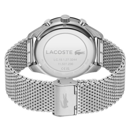 Zilverkleurige Boston Heren Horloge met Milanese Band van Lacoste