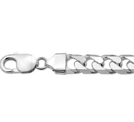 Collier Geslepen Gourmet 7,5 mm Zilver | Lengte 50 cm