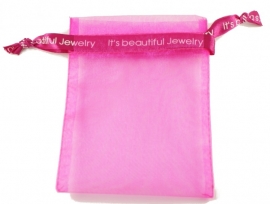 Organza zakje roze - It's Beautiful Jewelry