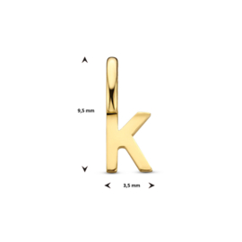14K Geelgouden Hanger met Letter K