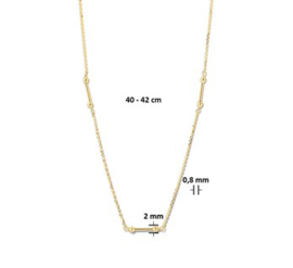 Massief Gouden Dames Collier 0,8 mm 40 – 42 cm