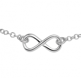 Elegante Infinity Teken Hanger van Zilver met Anker Collier