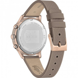 Roségoudkleurig Dames Horloge met Lederen Band van Lacoste