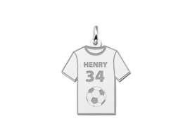 Zilveren Voetbalshirt Naamhanger | Names4ever