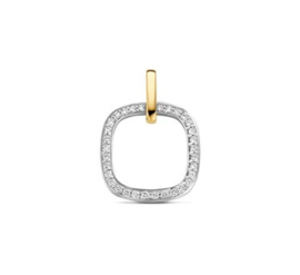 Witgoud + Geelgoud Hanger diamant 0,19ct H SI