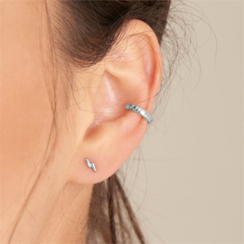 Gerhodineerd Zilveren Kabel Ear Cuff van Ania Haie 11 mm