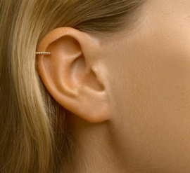 Geelgouden Bolletjes Earcuff voor Dames