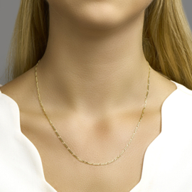 Elegant Gouden Figaro Collier | Dikte: 1,8mm Lengte: 50cm