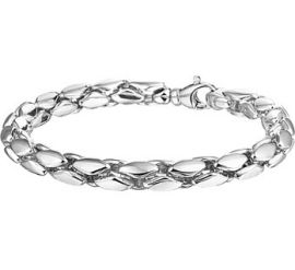 Luxe Schakelarmband van Zilver | Armband 6,5 mm 19,5 cm