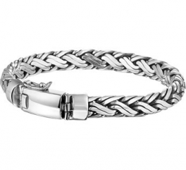 Vossestaart / Palmier 8 mm Zilveren Armband | Lengte 18 cm