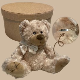 Kraamcadeau Teddybeer met Baby Naam Armbandje