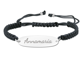 Zwarte Naamplaatje Armband > Names4ever