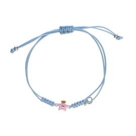 Lapetra Armband Blauw Macramé Ster