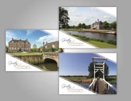 Ansichtkaarten Ommen Set van 3 | Museum, Kasteel en Voetbrug