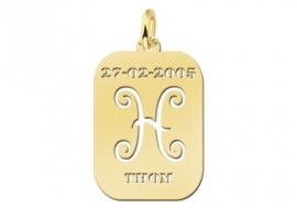 Names4ever Astrologie Vissen Goud Hanger GHS012