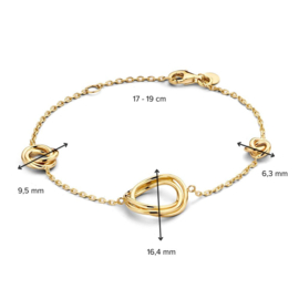 Excellent Jewelry Geelgouden Armband met Fantasie Kopstuk