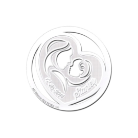 MY iMenso Zilveren 33mm Mother & Child Naam Insignia