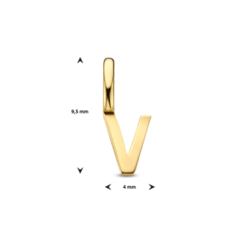 14K Geelgouden Hanger met Letter V