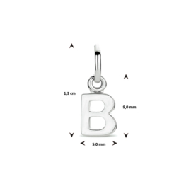 Letter Hanger B | Massief 925 Zilver