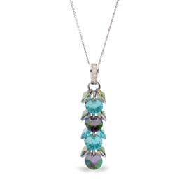 Frou Frou Aquablauwe Glaskristallen Ketting van Spark Jewelry