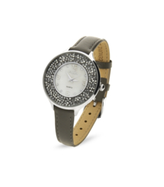 Oriso Horloge Met Grijs Lederen Horlogeband van Spark