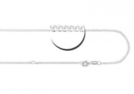 Zilveren Gourmet Collier Names4ever | Lengte: 45-50 cm