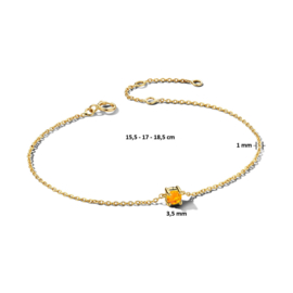 Gouden Armband met Geboortesteen Citrien 0.15ct November