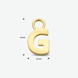 14K Geelgouden Oorringhanger met Letter G