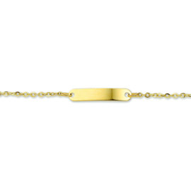 Gouden Graveer Kinderarmband 4 mm 11 - 13 cm