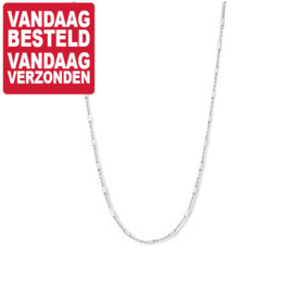 Zilveren Dames Collier Buisjes 1,3 mm 40 + 4 cm