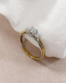 Excellent Jewelry Elegante Bicolor Ring met 0,51 crt. Briljanten