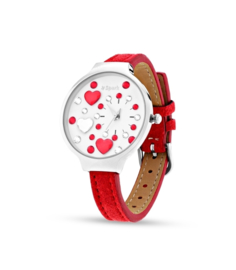 Heart Horloge van Spark met Rode Horlogeband