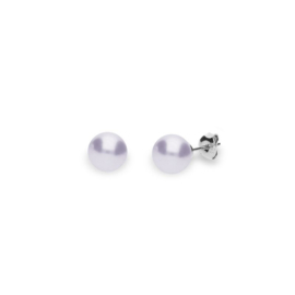 Spark Classic Pearl Studs Zilveren Oorstekers met Lila Parel