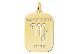 Names4ever Astrologie Maagd Goud Hanger in Goud GHS006