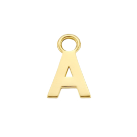 14K Geelgouden Oorringhanger met Letter A