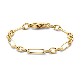 Excellent Jewelry Geelgouden Armband met Wisselende Schakel