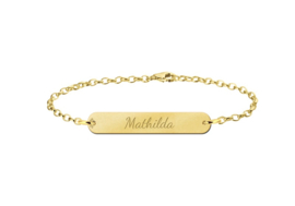 Mathilda Bar Armband van Goud met Naam > Names4ever