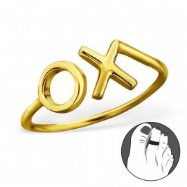 XO Goudkleurige Teenring