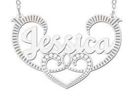 Names4ever Jessica Model Zilveren Naamketting