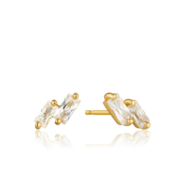 Goudkleurige Glow Stud Earrings van Ania Haie