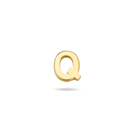 14K Gouden Oorknop Letter Q