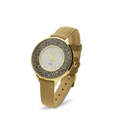 Oriso Horloge Met Beige Lederen Horlogeband van Spark