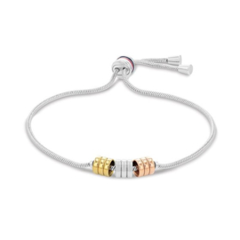 Tommy Hilfiger Edelstalen Armband met Bicolor Kopstuk