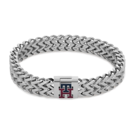 Tommy Hilfiger Zilverkleurige Heren Schakel Armband TJ2790462