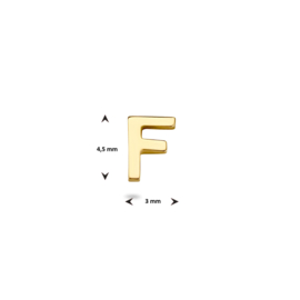 14K Gouden Oorknop Letter F